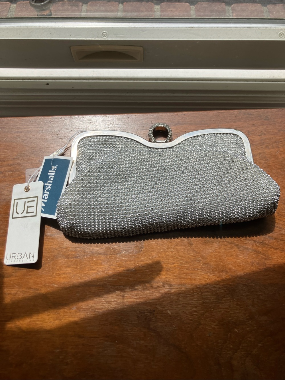 Marshalls Silver Beaded Evening Clutch